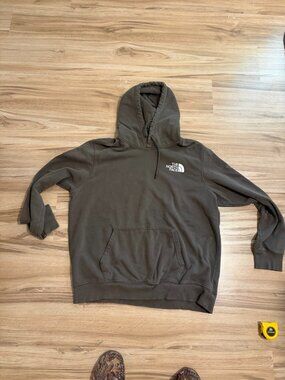 The North Face Faded green Pullover Hoodie Big Back Logo Men’s XL